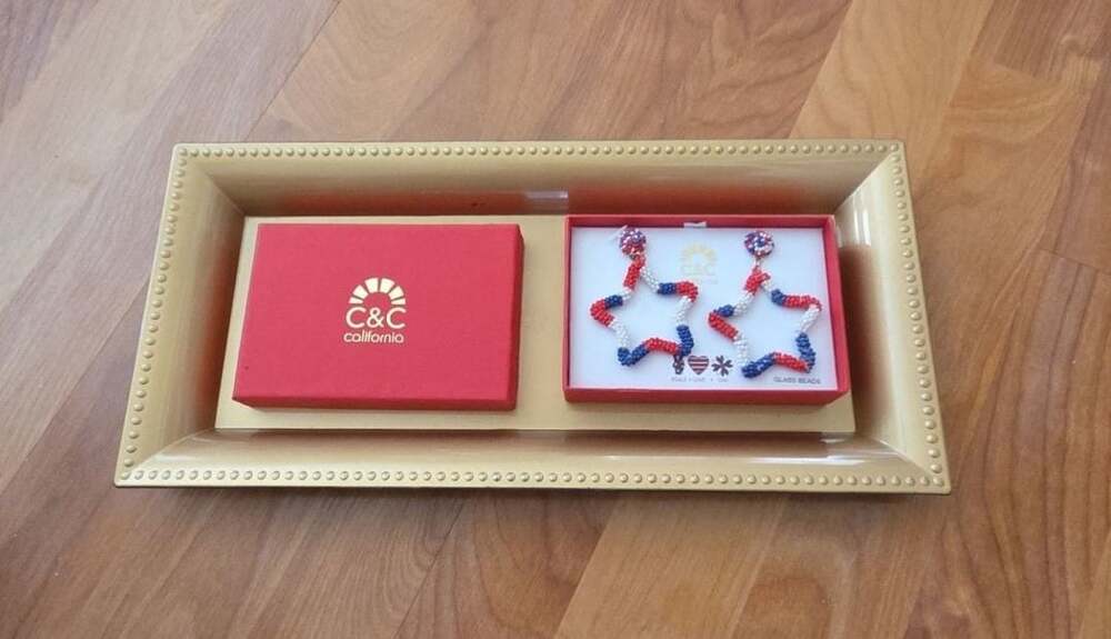 C&C California Beaded Star Earrings and Matching Gift Box Set